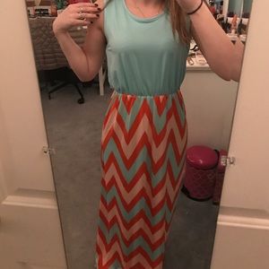 CHEVRON MAXI DRESS