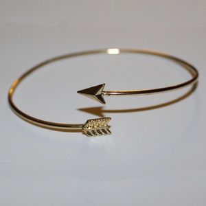 Gold Arrow Bangle Bracelet