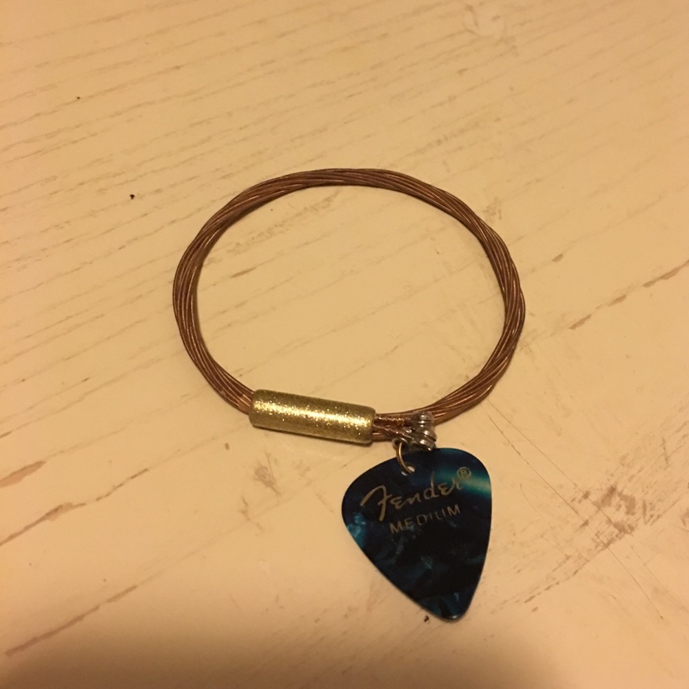 Guitar pick bracelet