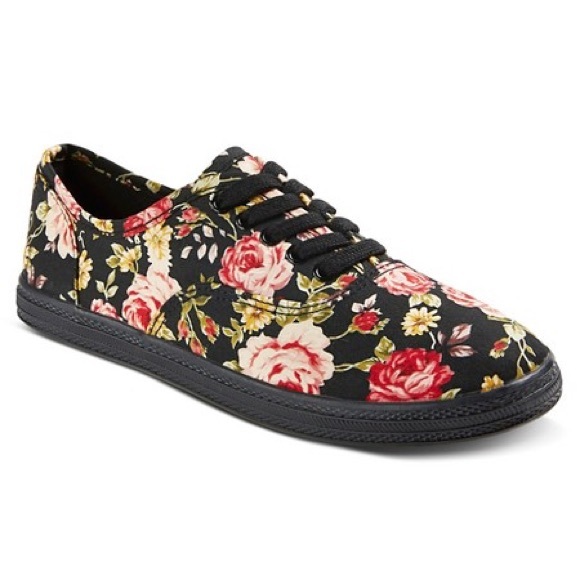 Mossimo Supply Co. Shoes - Mossimo • Black Floral Shoes