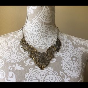 Rustic Bronze Vintage Collar Necklace