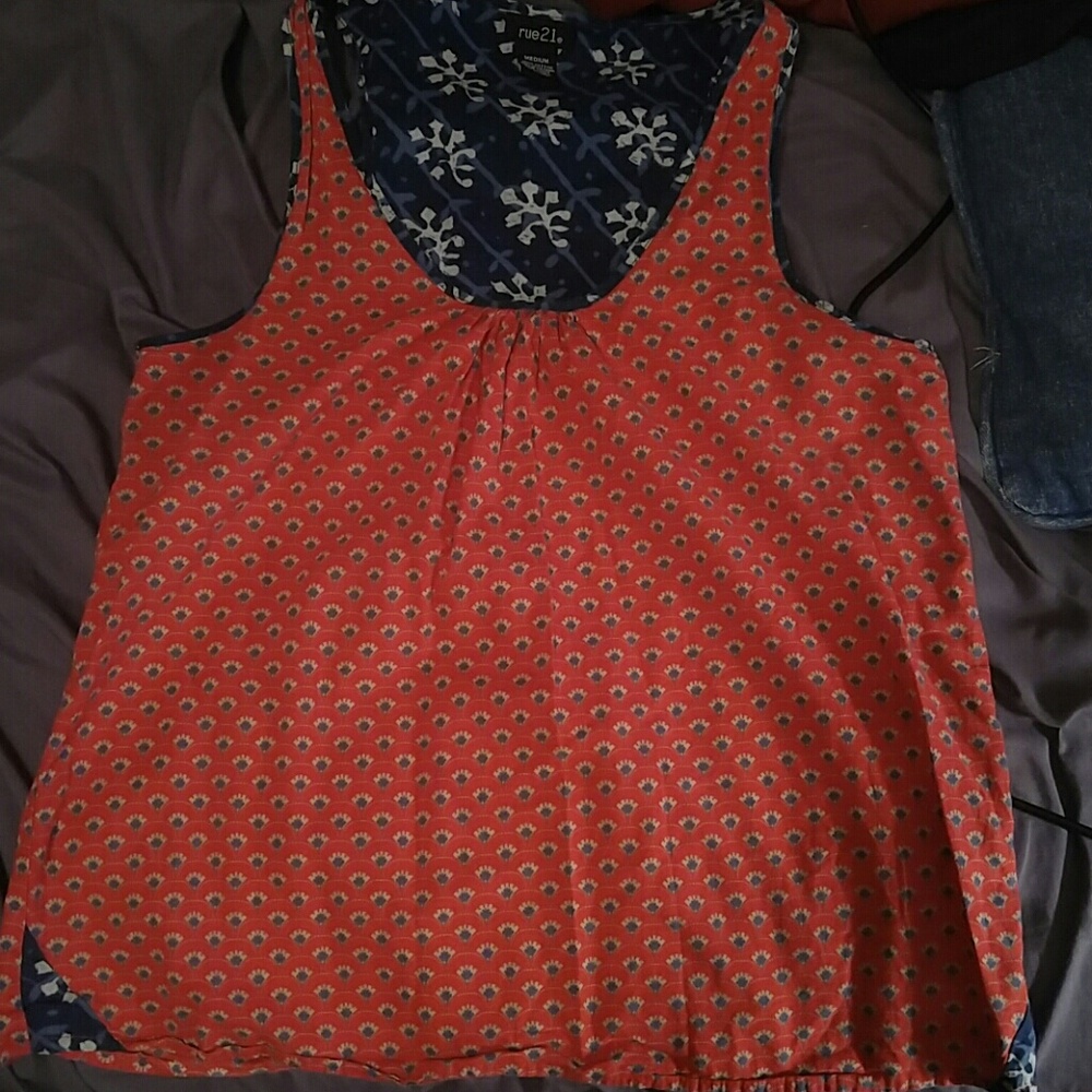 Rue21 Print Tank Top Sz M