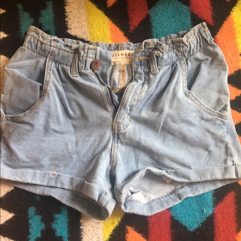 High waist jeans shorts