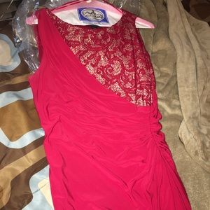 Red floor length gown. Worn once