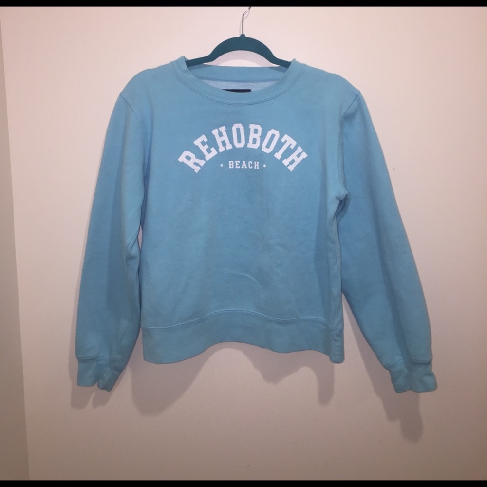 Blue crew neck fleece sweatshirt size small!