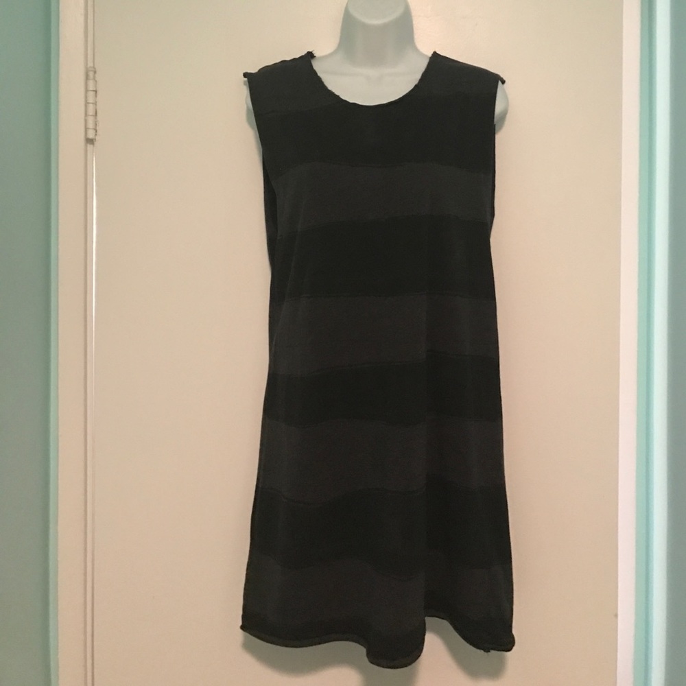 Black and gray striped dress