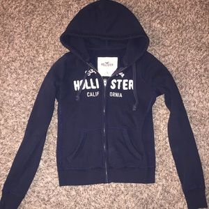 Navy Blue Holister hoodie/jacket S