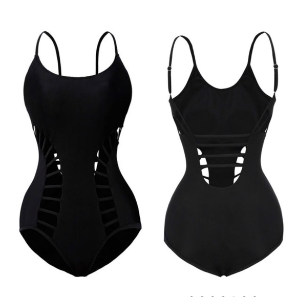 Black One Piece Monokini Swimsuit BRAND NEW!! - Picture 3 of 3