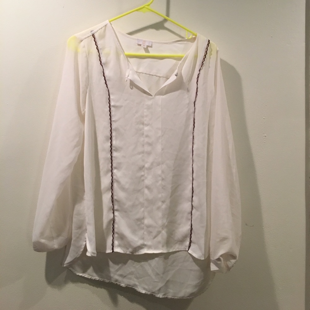 Cream chiffon blouse