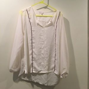 Cream chiffon blouse