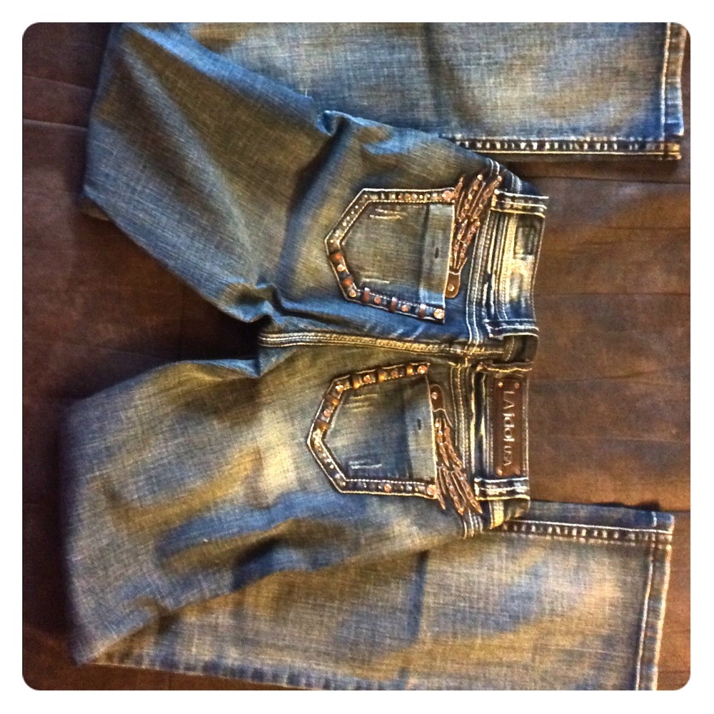 LA Idol Rhinestone Jeans NWOT