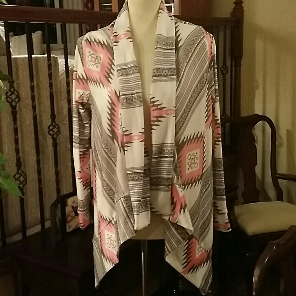 Open front cardigan.