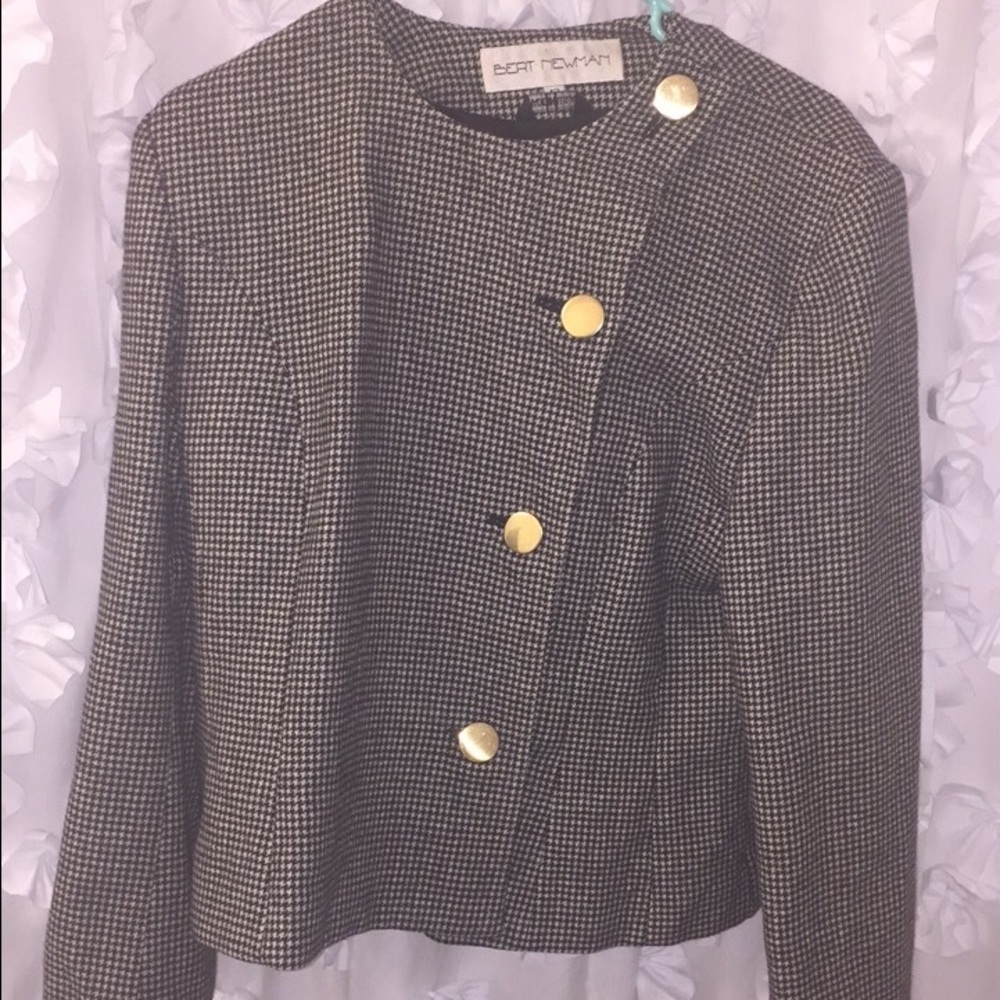 Super amazing black white houndstooth blazer