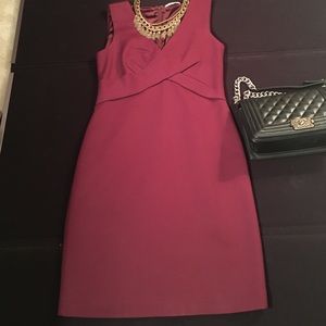 Tahari Bugundy Sheath Dress - Size 2
