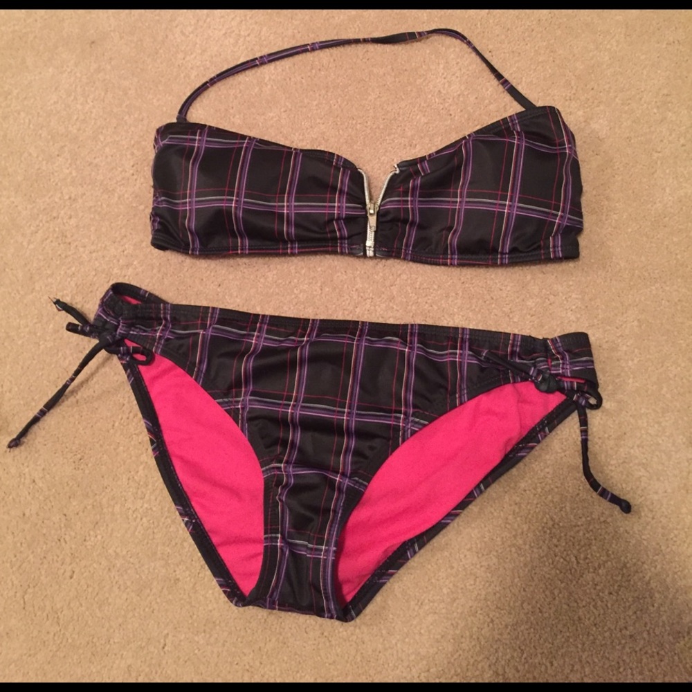 Hurley Bandeau/Strapless Zipper Bikini