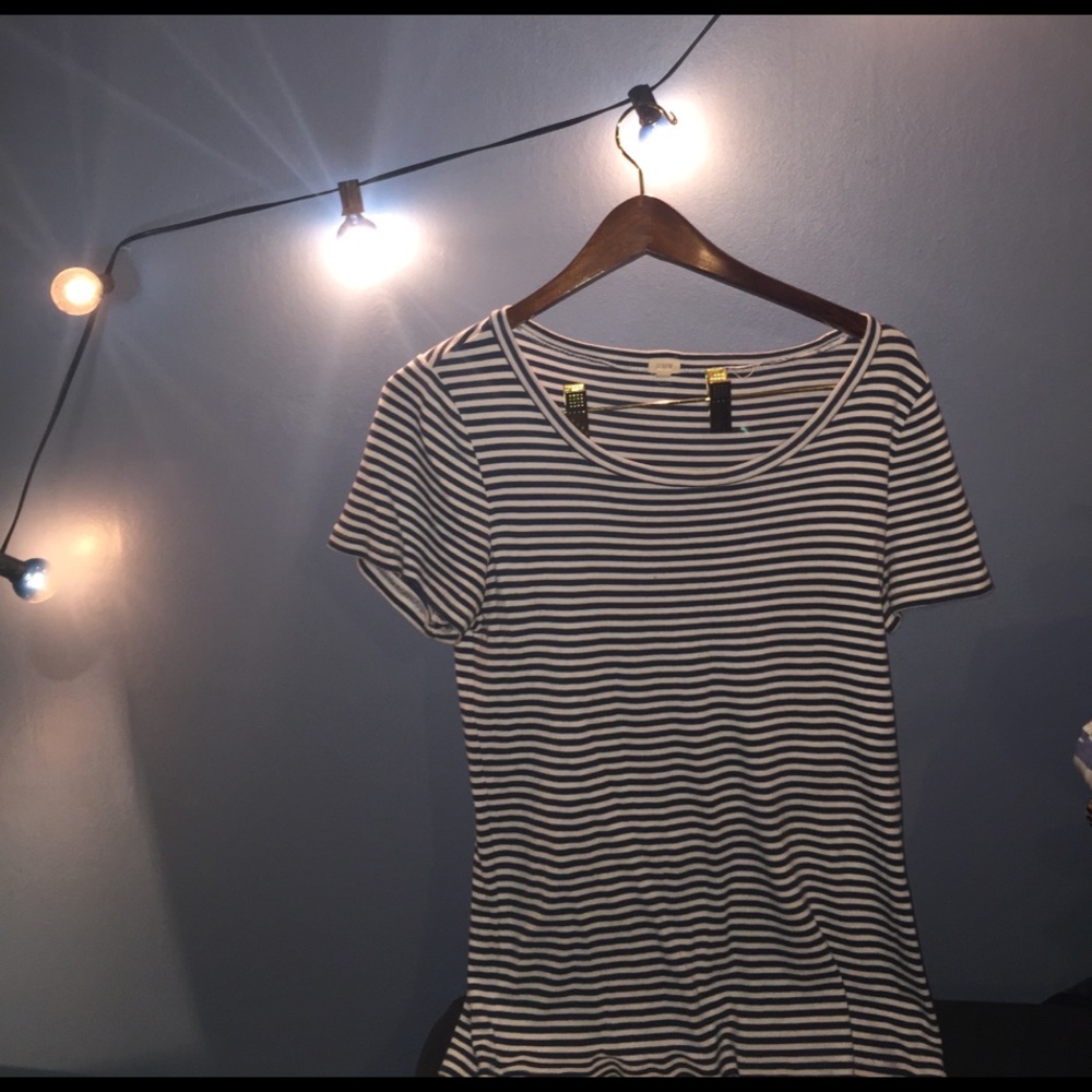 Striped j crew t shirt