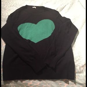 J crew heart sweater