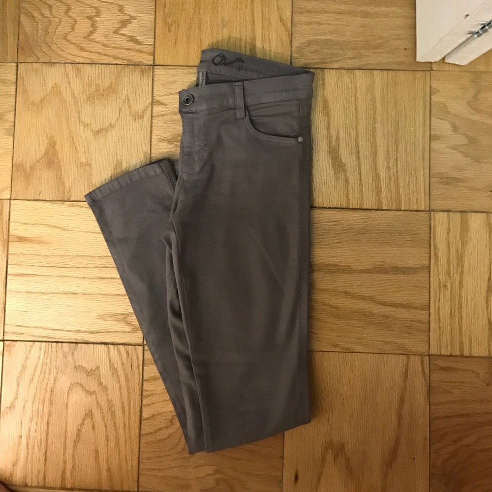 Alice + Olivia Stretchy Waxed Jeans