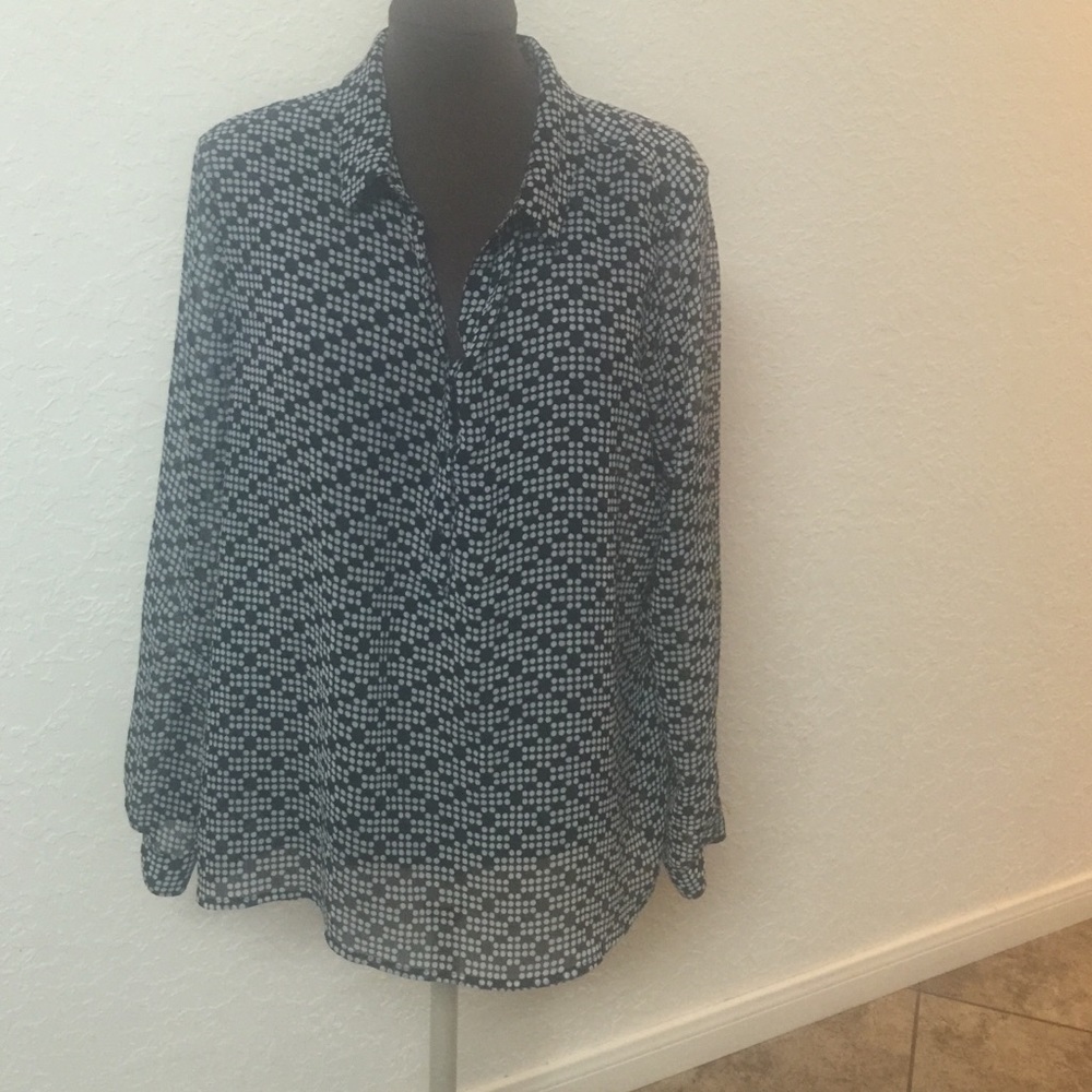 Liz Claiborne sheer blouse, like new