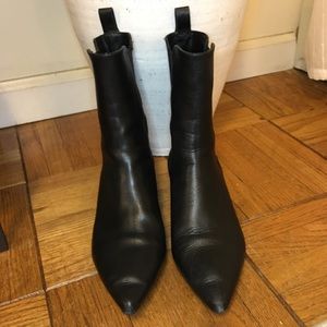 Zara Chelsea Stretch Leather Ankle Boots - 2016