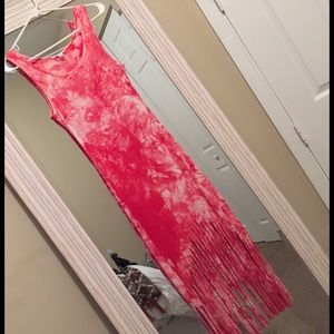 Fringed tie-dye dress ⚡️⚡️