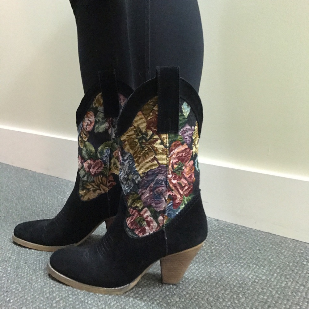 Floral Western Boots