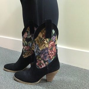 Floral Western Boots