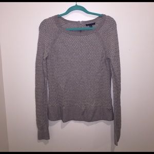 American Eagle beige sweater with zipper detail