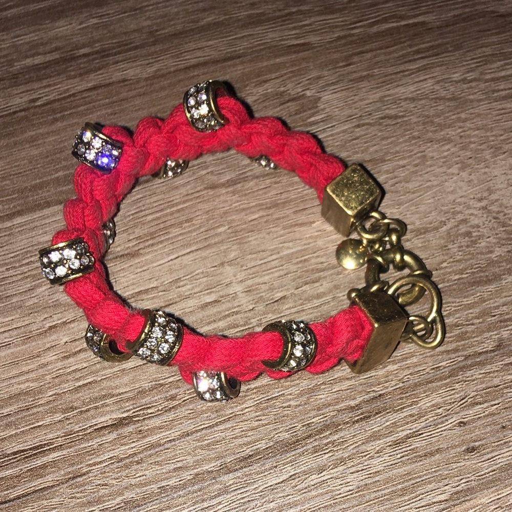 Red J crew bracelet