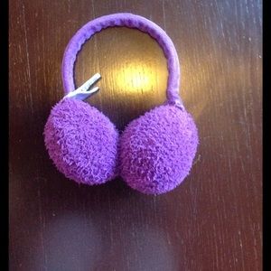 Purple soft fluffy earmuffs