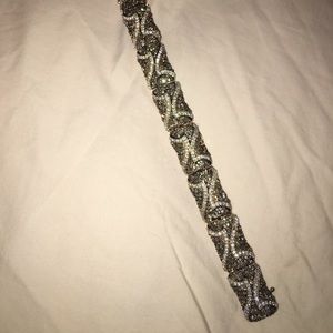 10k Gold white and black diamond bracelet