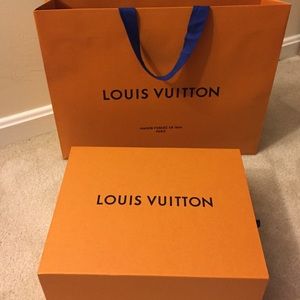 LV box and shopping bag