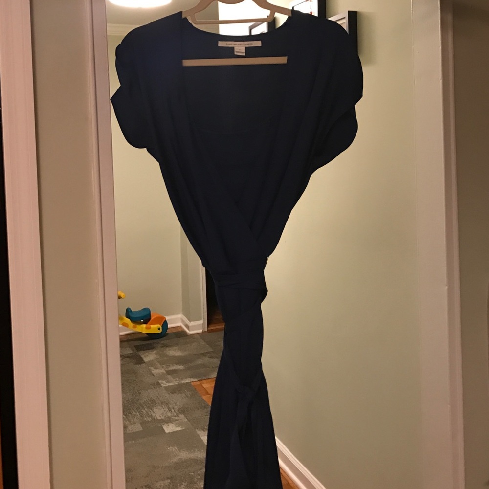 Diane Von Furstenberg wrap dress in cobalt blue