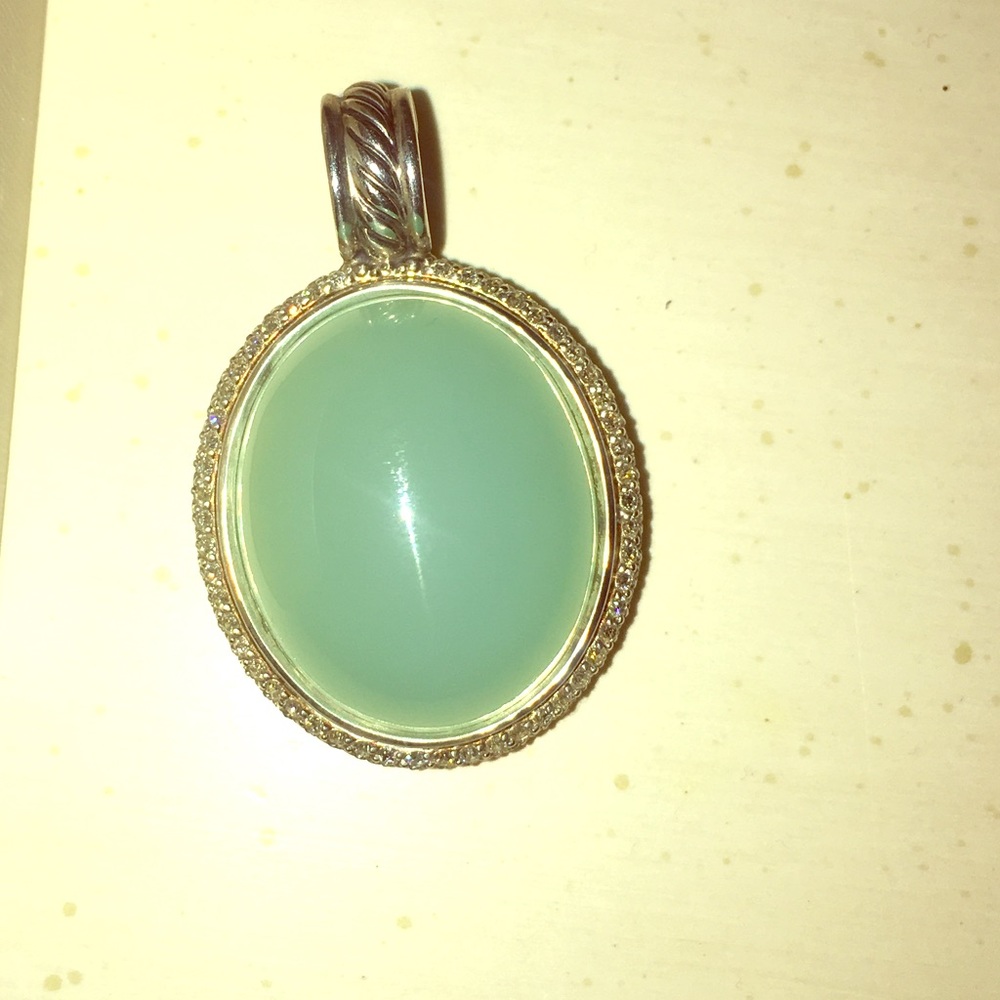 David Yurman large Gemstone and diamond pendant