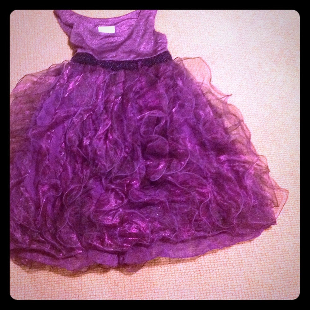 Purple ruffle dress