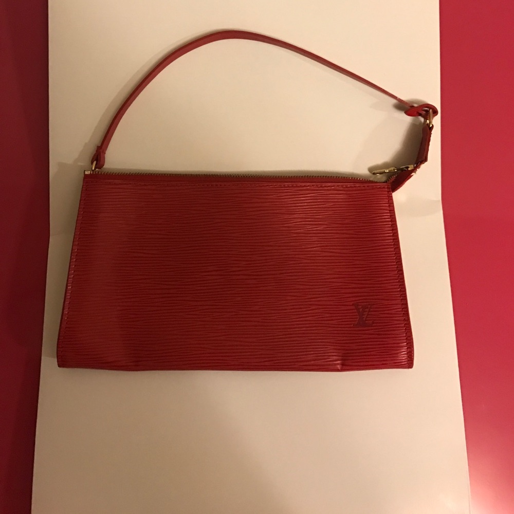 Louis Vuitton Red Epi Leather Pouch