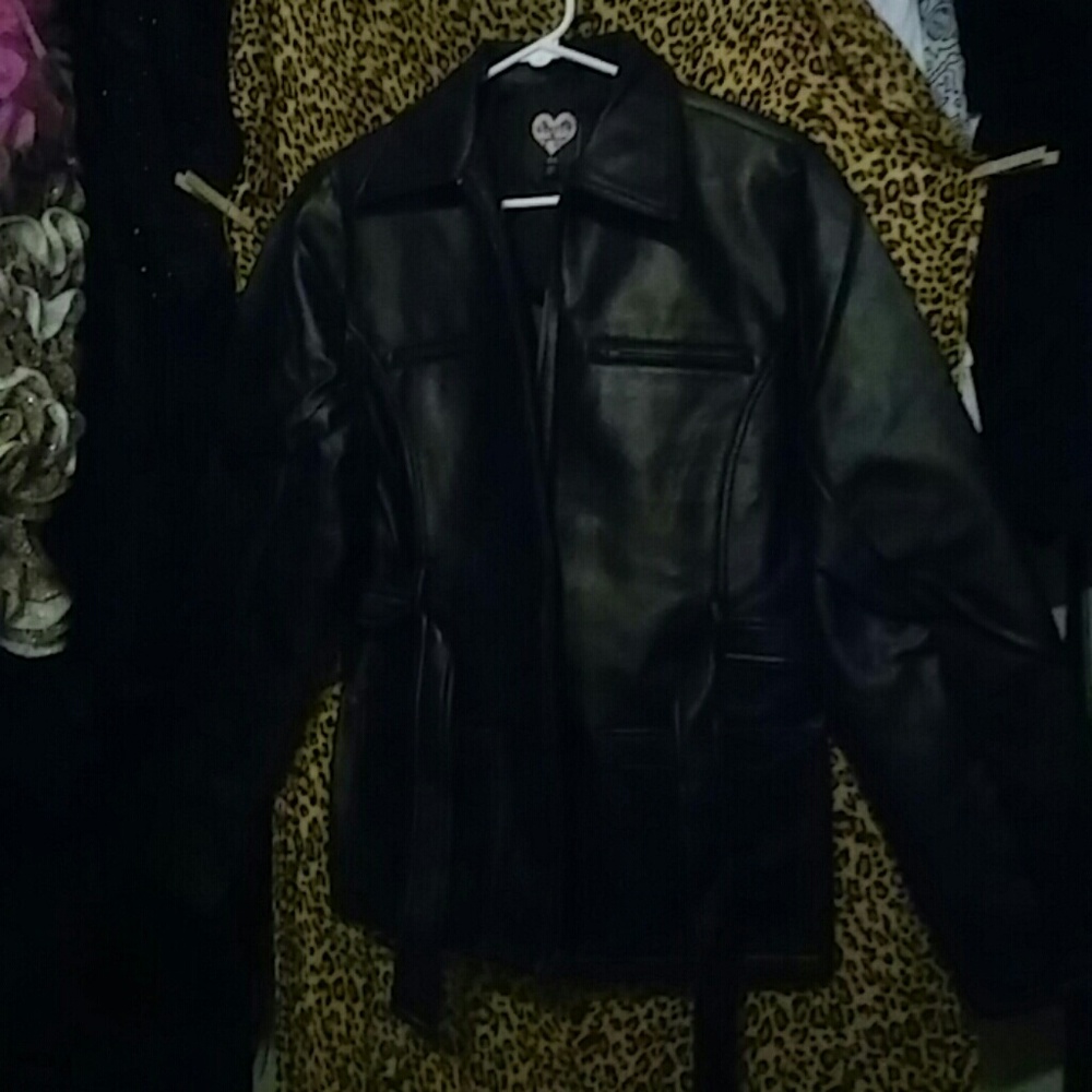 Faux Leather Sport Jacket