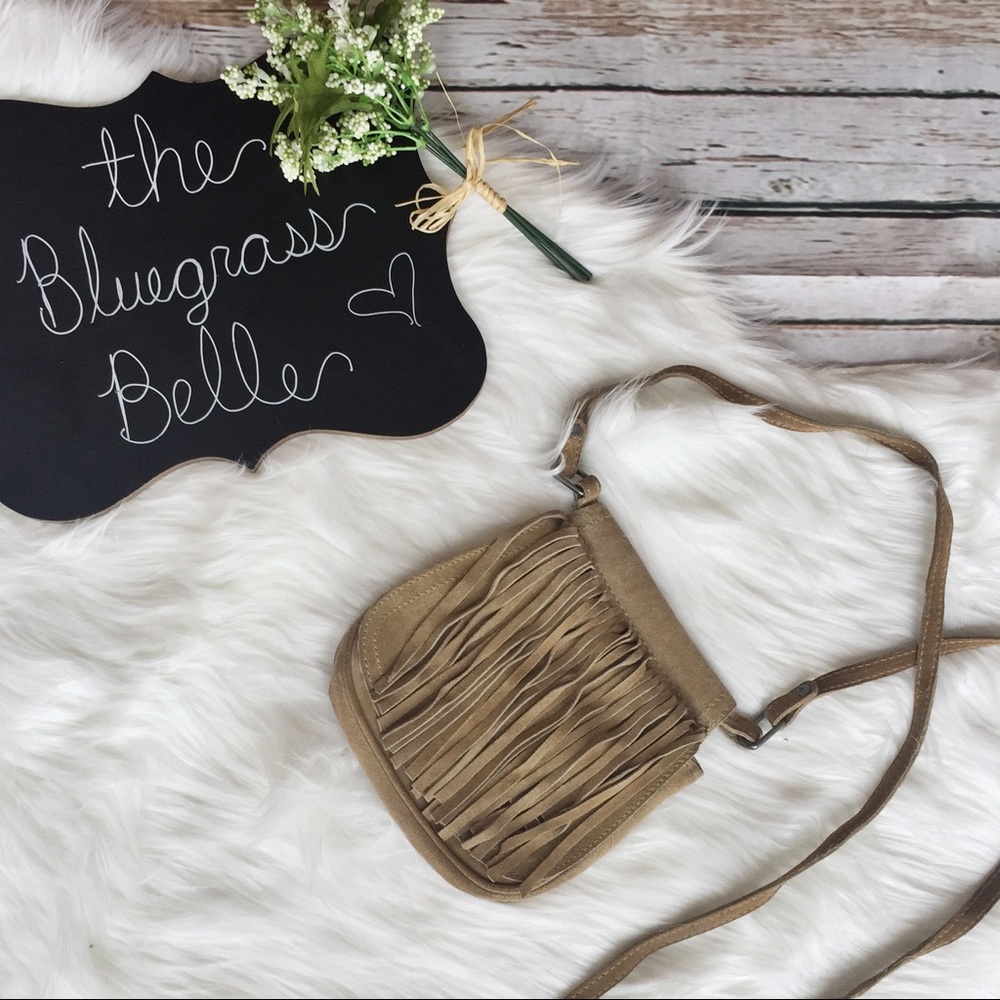 Hollister Fringe shoulder Purse Boho Chic