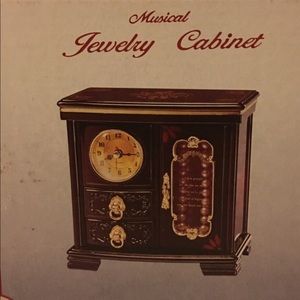 Musical jewelry cabinet