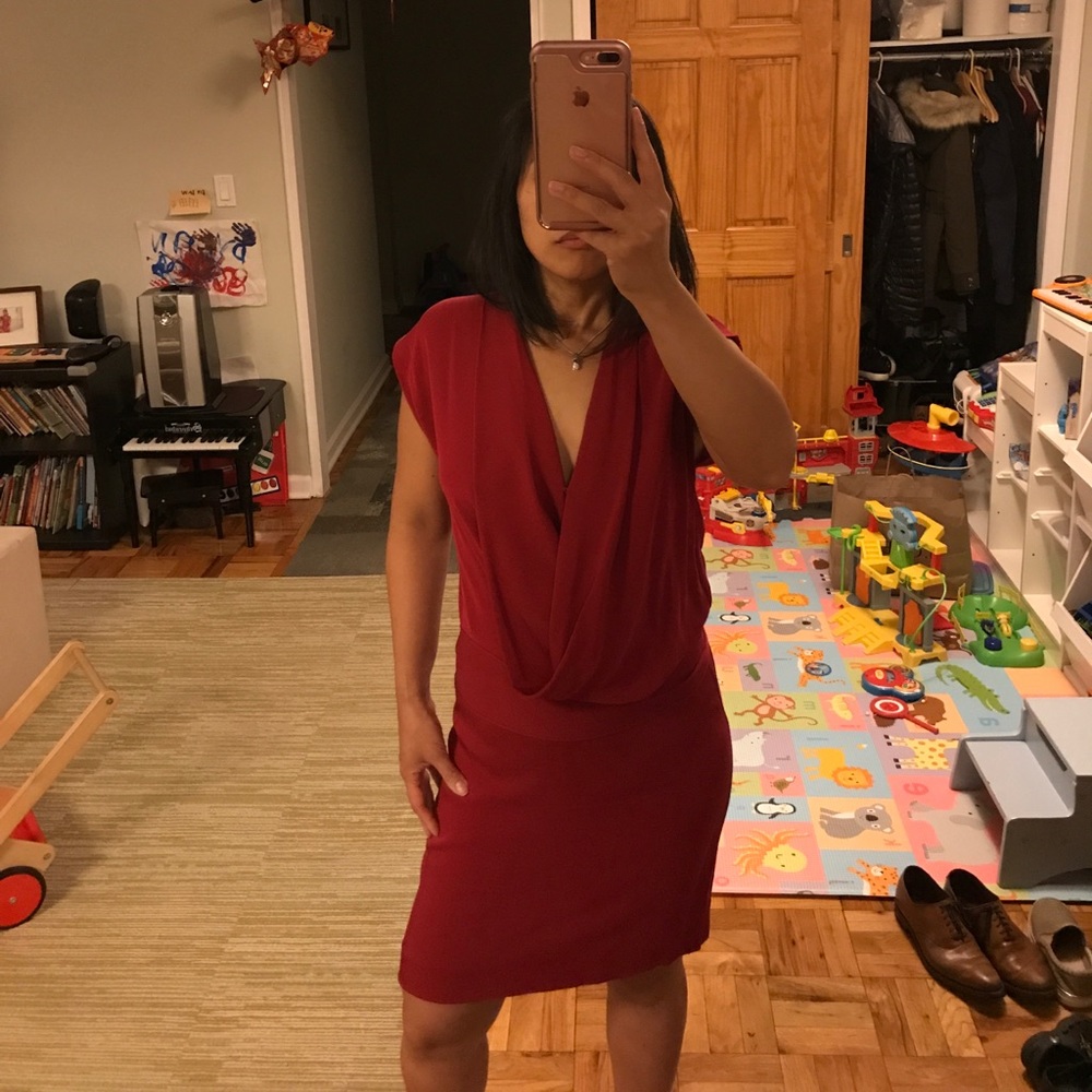 Diane vin Furstenberg cowl dress in lipstick red