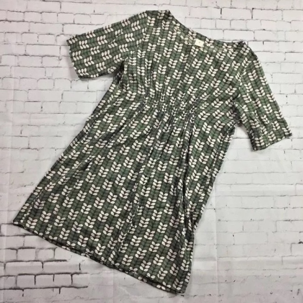 Orla Kiely x Uniqlo Green & Gray Stem Tunic Dress