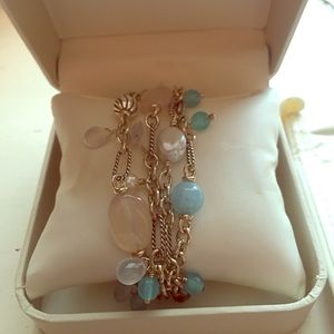 David Yurman multi strand gemstone bracelet