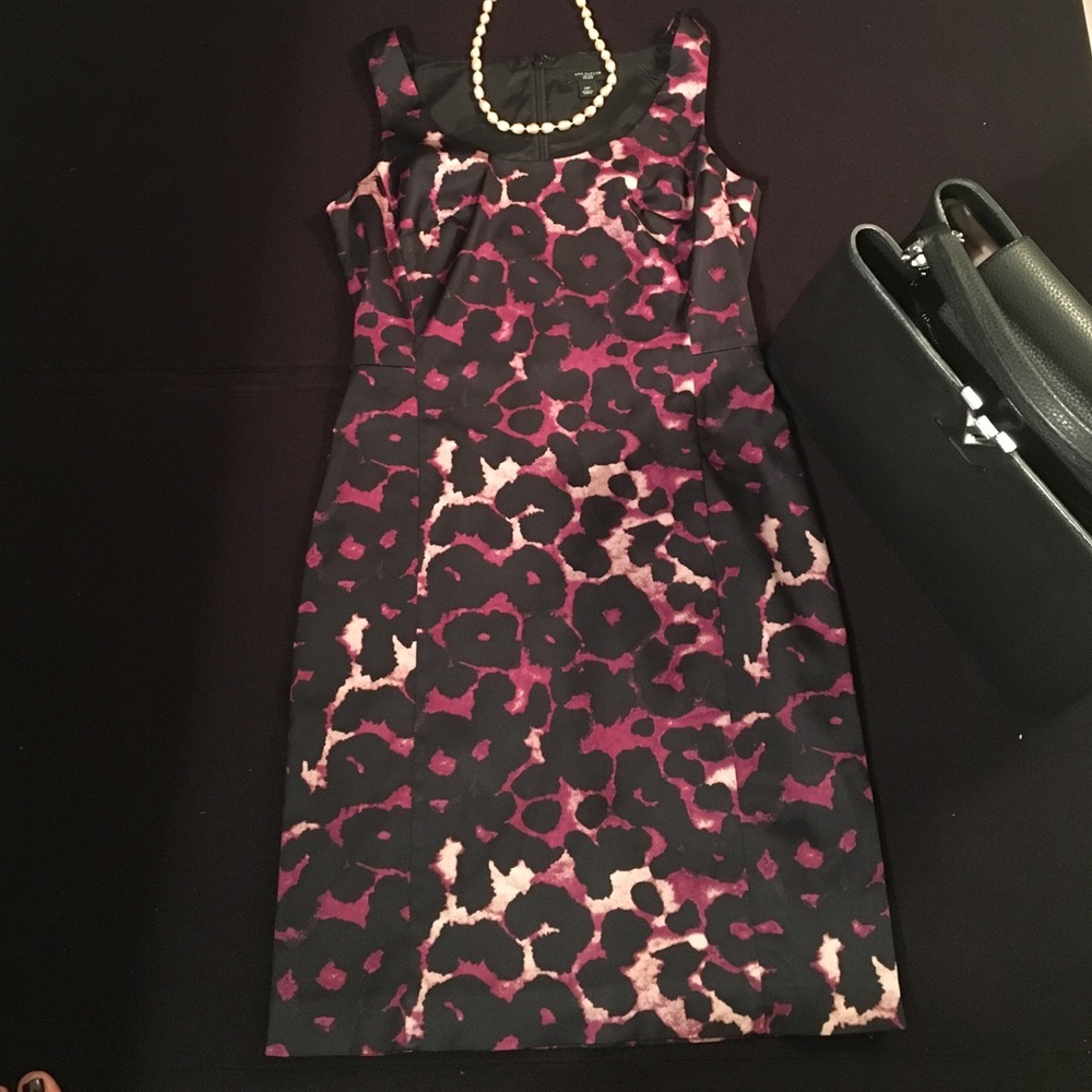 Ann Taylor Animal Print Sheath Dress in size 2P.