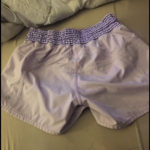 Purple lululemon shorts. Great fit, not my style.