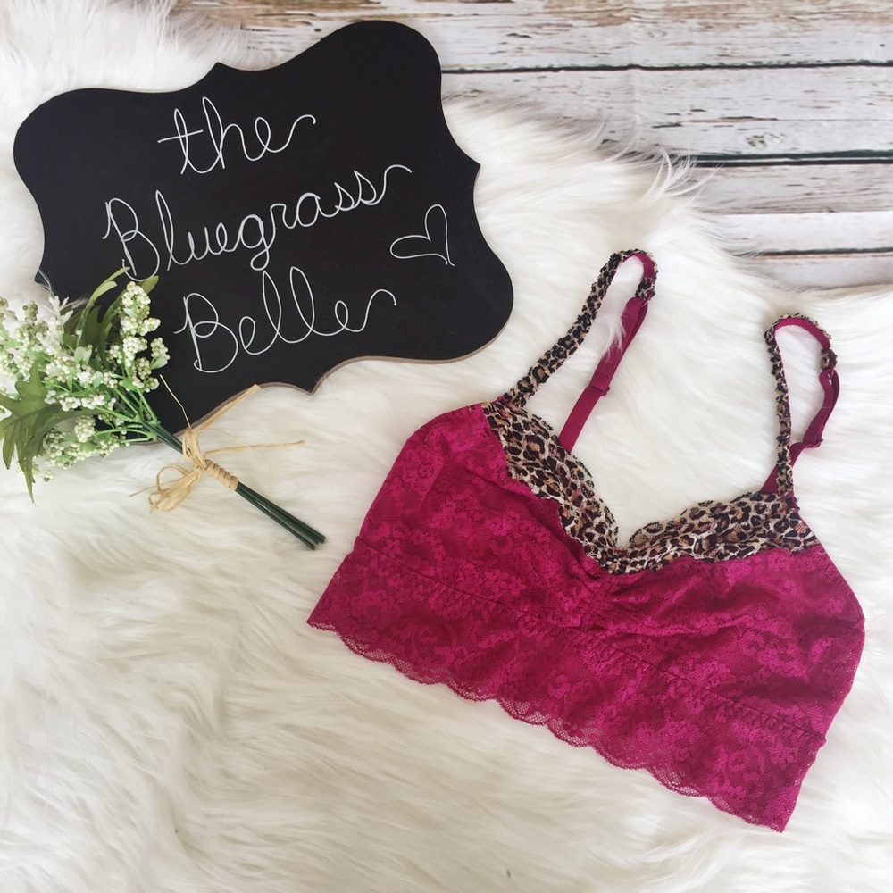 Pink Cheetah print Bralette Cute