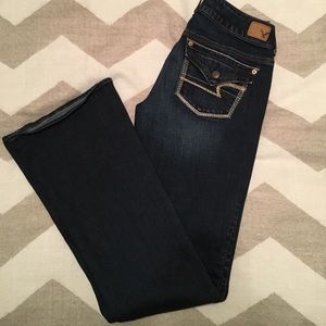 AEO Dark Wash Long Jeans.