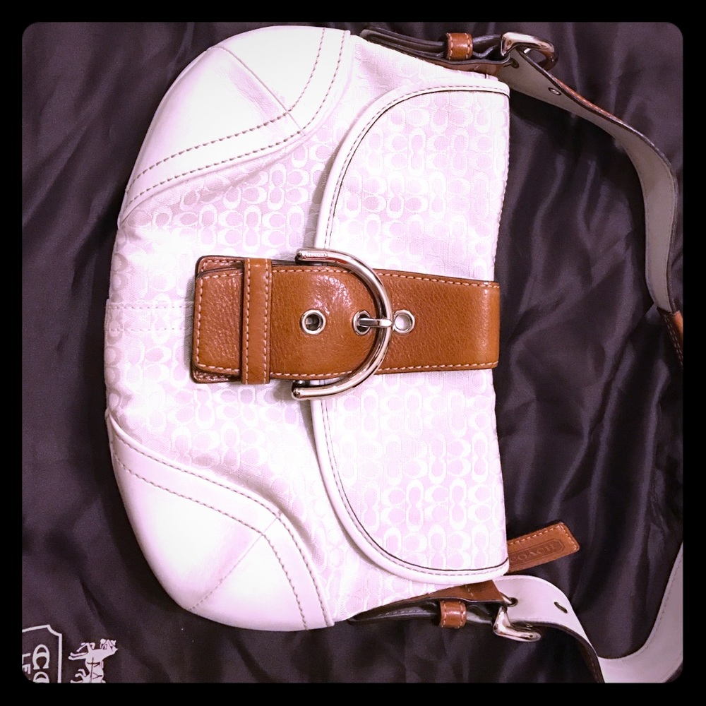 Small white Coach bag