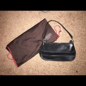 Black leather Coach Purse