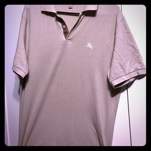 Khaki burberry polo short sleeve