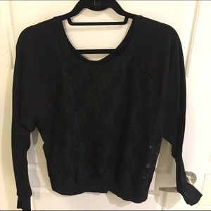 American Apparel long sleeve lace back